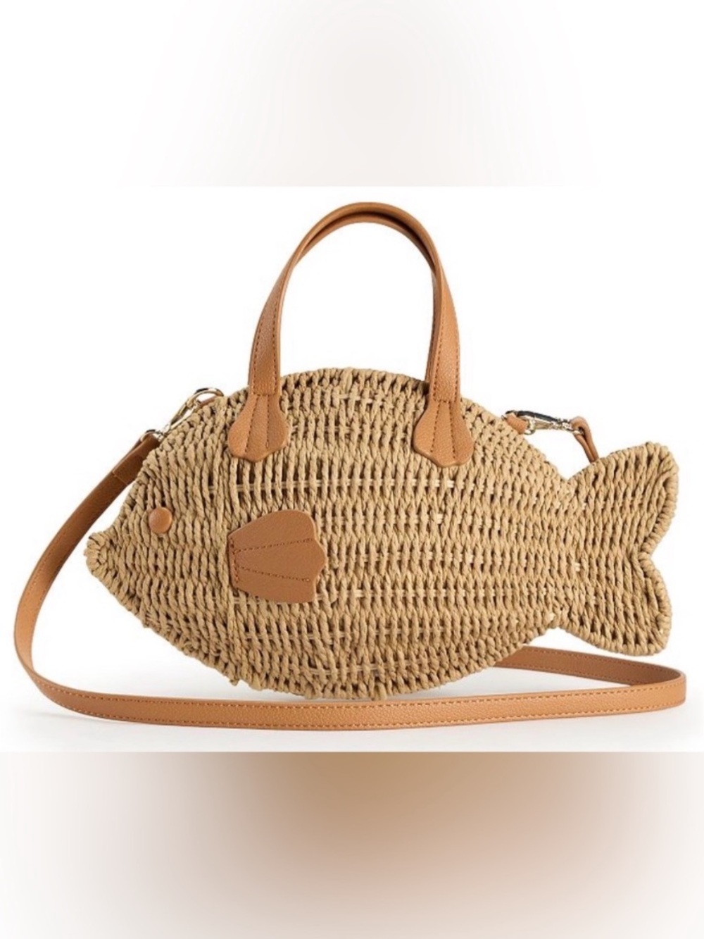 Lauren Conrad Wicker Fish 🐟 Bag - Picture 2 of 8